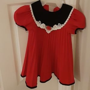 Youngland Girls Velvet trim Holiday Dress, sz 4